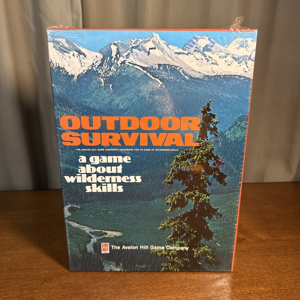 Vintage Avalon Hill Outdoor Survival Board Bookcase Game Mint SEALED SHRINK